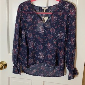 Joie Dark Navy Women’s Blouse Bolona B Brand New